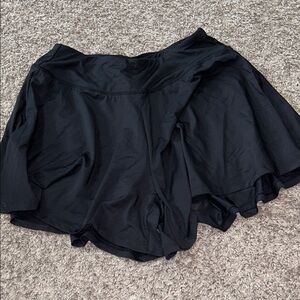 ED3SIZE large‎ flowy buttery black shorts lining women's solid black
